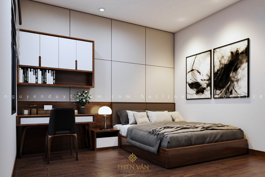 Mẫu Giường Gỗ Óc Chó Đẹp Cao Cấp Cho Không Gian Phòng Ngủ 5 Giường gỗ óc chó đơn giản