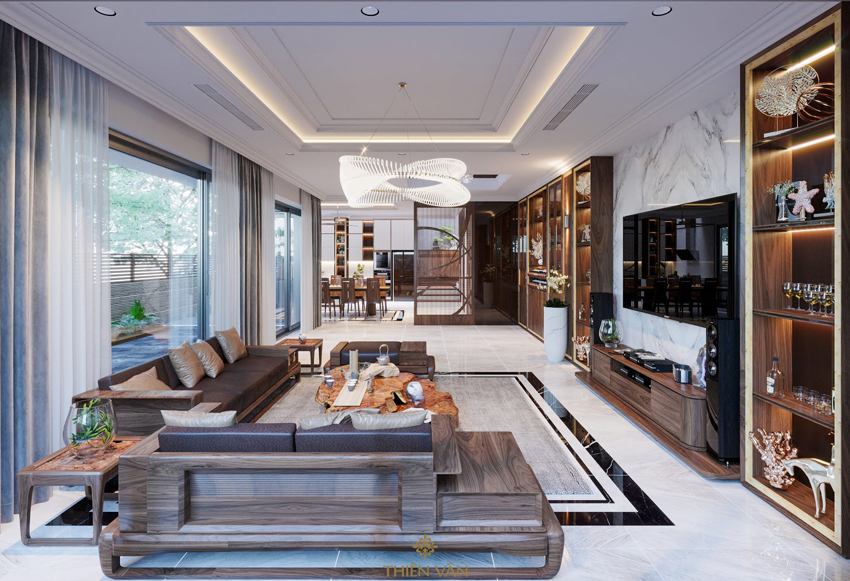 Kệ tivi gỗ óc chó