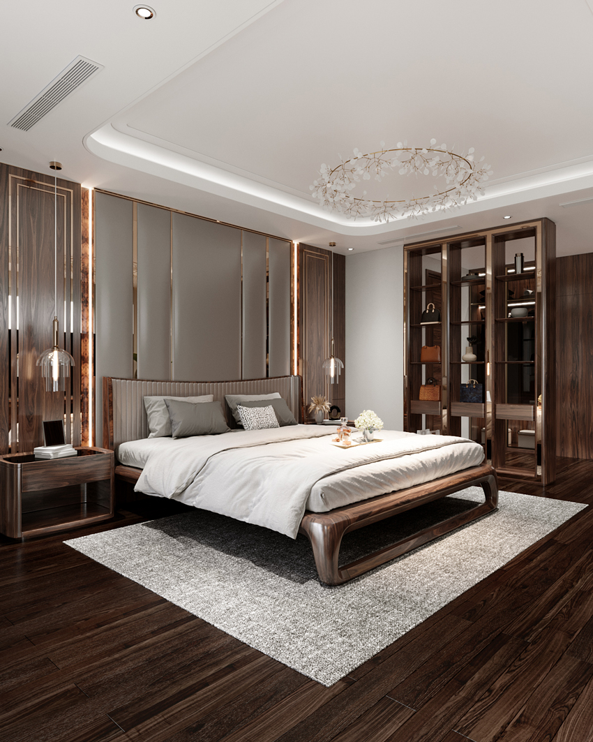 Nội Thất Phòng Ngủ Gỗ Óc Chó: Sự Sang Trọng Và Ấm Áp Cho Không Gian Của Bạn 2 noi that phong ngu go oc cho 2