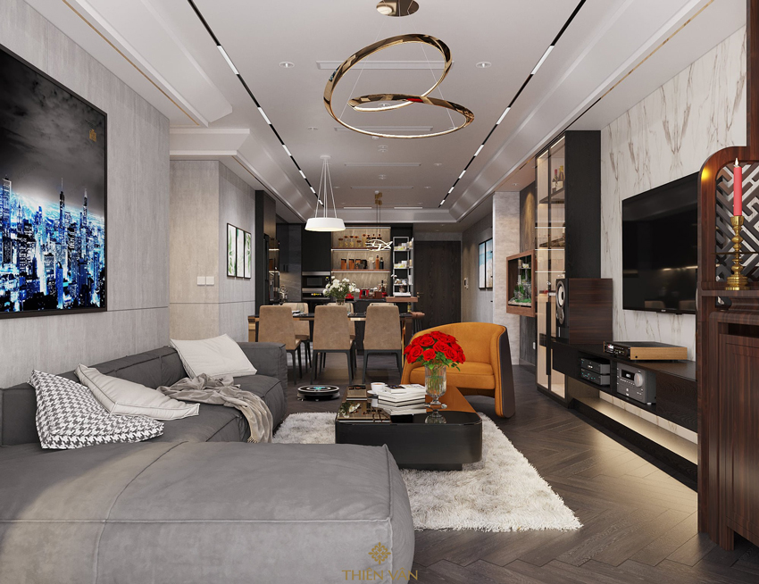 Mẫu thiết kế nội thất phòng khách hiện đại